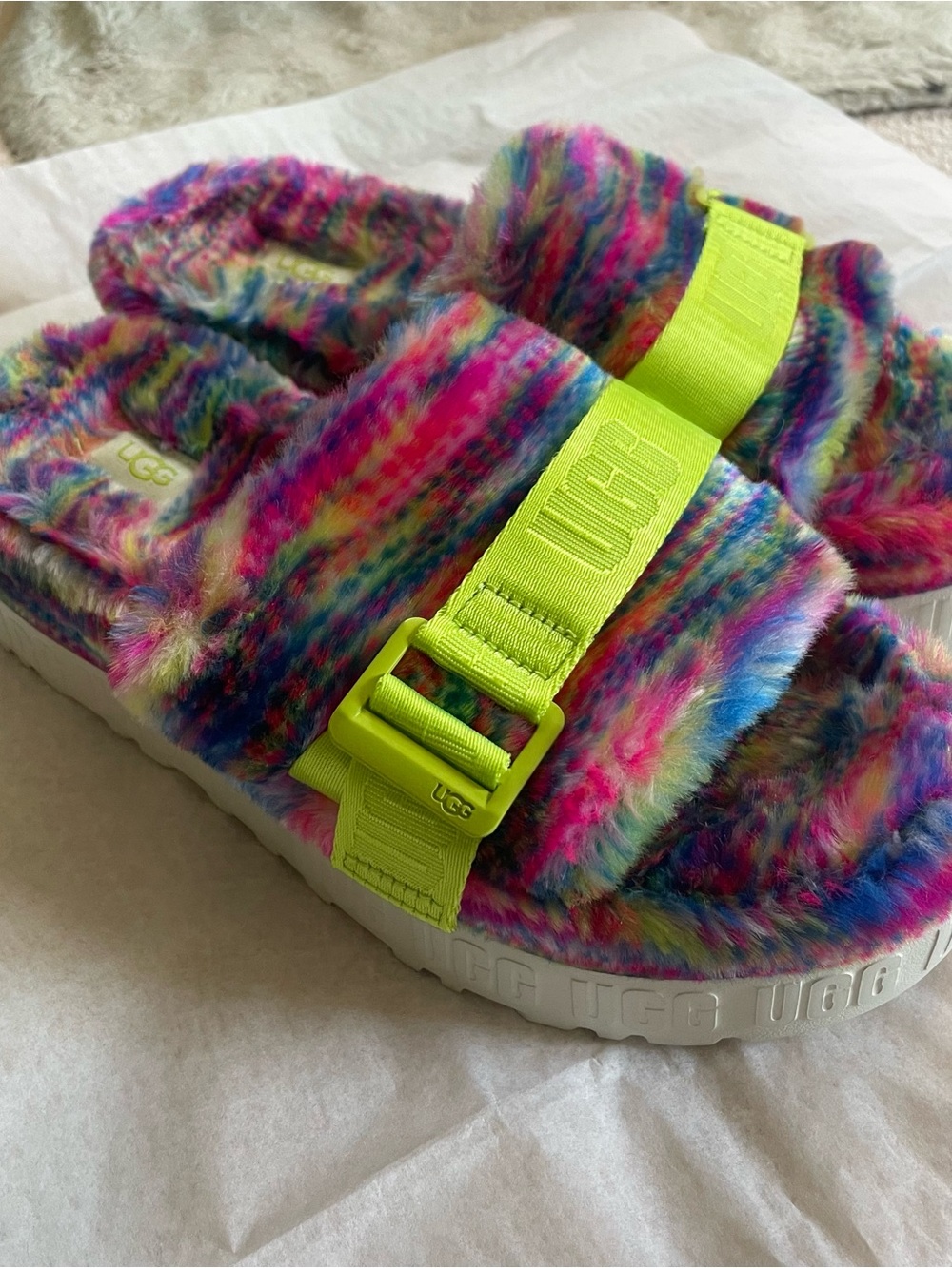 UGG Fluffita Pixelate Flatform Slipper - Picture 2 of 9